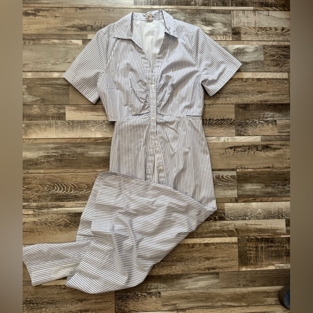 Old Navy Striped Maxi Dress - Navy and White